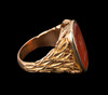 独角鹿西洋古董珠宝首饰19世纪初法国出品18k金红玛瑙凹雕戒指 商品缩略图2