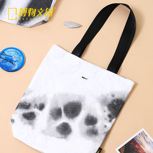 博物文创巨口鲨杜邦纸包托特包简约复古文艺图书馆学生平板购物 商品图4