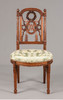 独角鹿西洋古董家具法国路易十六风胡桃木精雕提花缎面座椅一对 商品缩略图4