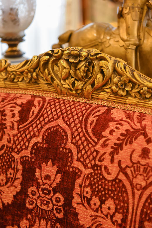 国内现货独角鹿西洋古董家具法国19世纪路易十五风实木鎏金扶手椅 商品图2