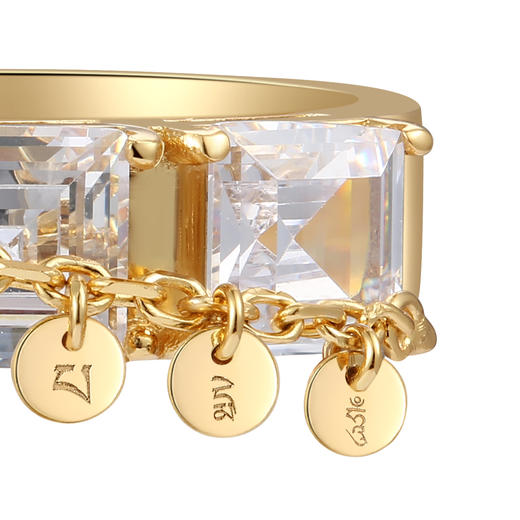 真言系列 六字真言银镀金镶嵌锆石戒指  醍醐xZEEMOU ZENG原创设计 商品图5