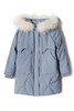 ELLA JADE 灰蓝色毛领连帽羽绒服 8452 商品缩略图4