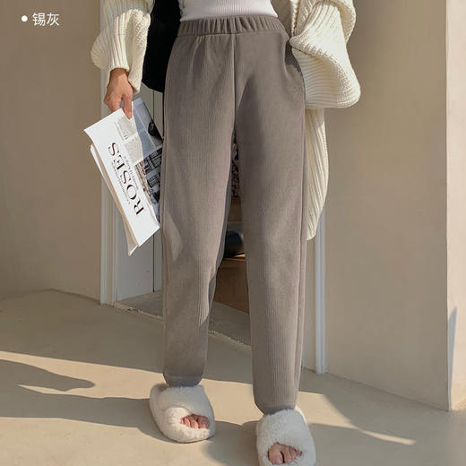 【显瘦遮肉又有范】灯芯绒休闲裤修饰腿型凸显大长腿舒适减龄不挑身材秋冬加厚款 商品图7