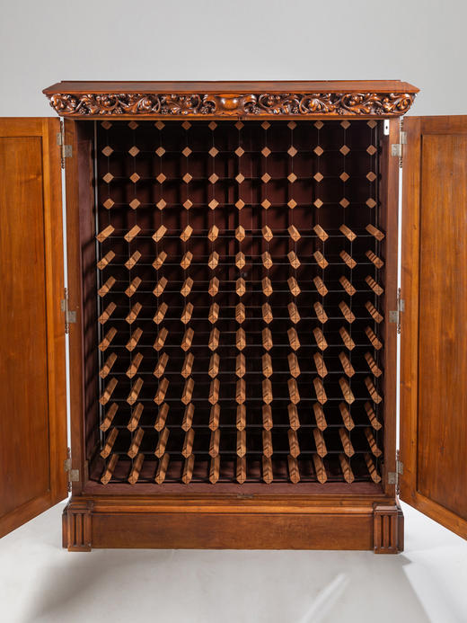 独角鹿西洋古董家具1890年代法国哥特式胡桃木精雕装饰古董酒柜 商品图4