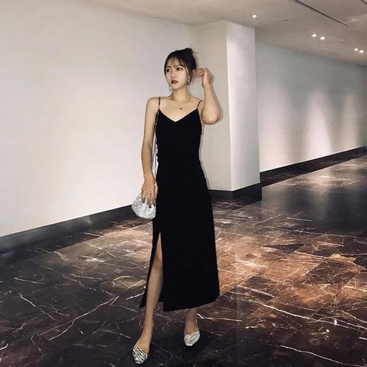 夜店蹦迪性感修身吊带长裙女无袖韩版开叉连衣裙春夏新款打底裙子 商品图4