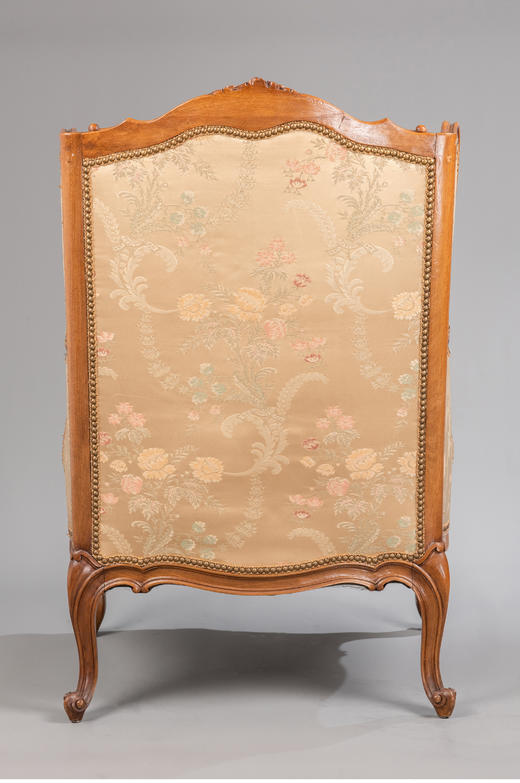 国内现货独角鹿西洋古董家具法国路易十五风胡桃木女王式扶手椅 商品图4