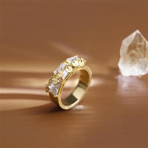 真言系列 六字真言银镀金镶嵌锆石戒指  醍醐xZEEMOU ZENG原创设计 商品图0