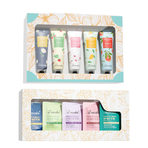 优惠五支装护手霜套盒补水保湿吸嘴袋装手霜套装护肤品礼盒 商品图3