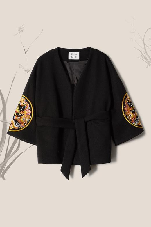 ELLA JADE 重工龙纹刺绣中国风外套 8724 商品图4