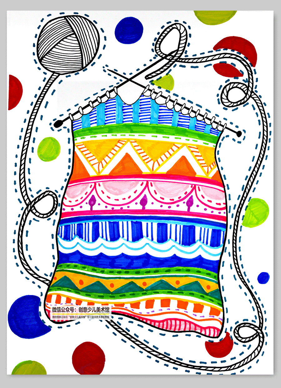 《天冷啦，织一条美丽的围巾》线描/自动发货：下单后，点击手机短信中收到的链接，即可获取文件下载的链接；如有任何问题，可添加客服微信hm33268获得帮助。