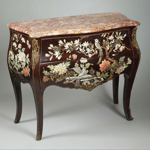 独角鹿西洋古董欧洲古董家具马丁漆橡木红木大理石桌面斗柜 商品图3