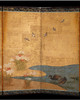 独角鹿西洋古董江户时代狩野派花鸟纸本金叶六曲秋草图日式屏风 商品缩略图2