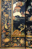 独角鹿西洋古董法国东方风格黑地五彩漆器山水亭台人物六扇屏风 商品缩略图3