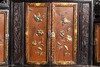 独角鹿西洋古董家具19世纪中国木制漆面铜制镶嵌柜子多宝阁立柜 商品缩略图3