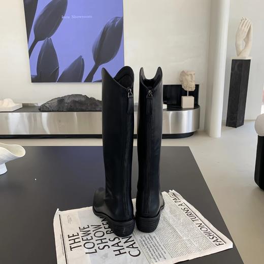 【百图lulu定制】【修腿神靴】弹力尖头 前V后V口  后拉链   中高筒靴   骑士长靴 商品图10