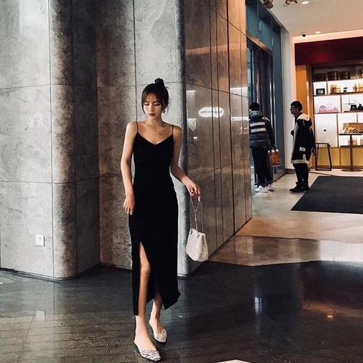 夜店蹦迪性感修身吊带长裙女无袖韩版开叉连衣裙春夏新款打底裙子 商品图2