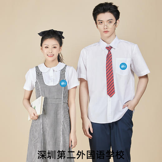 深圳第二外国语学校中学生男生夏季礼服女生连衣裙 商品图0