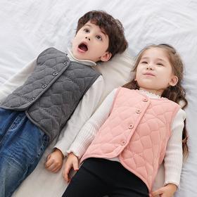 超值2件装【保护易受凉部位！】新款儿童蚕丝保暖背心，轻薄内穿护肚马甲，贴身婴儿冬季男薄绒宝宝棉马夹加绒女童-QQ