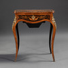 独角鹿西洋古董家具路易十五风格铜鎏金修饰细木镶嵌带镜子桌子 商品缩略图0