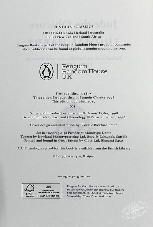 【中商原版】企鹅布面经典系列 托马斯哈代 盒装四本 英文原版 Thomas Hardy Boxed Set Thomas Hardy 经典文学 商品图8