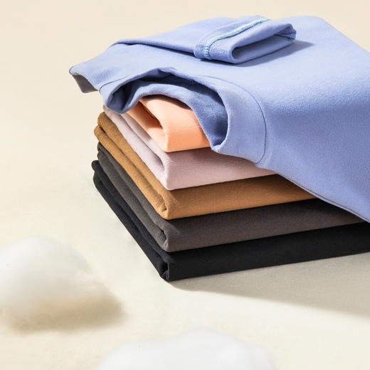 【买一送一】【A类品质】秋冬新款6色儿童打底衫加绒双面保暖半高领儿童上衣内搭中大童长袖T恤 商品图1