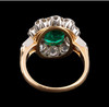 独角鹿西洋古董首饰珠宝法国18K金镶嵌哥伦比亚祖母绿钻石戒指 商品缩略图4