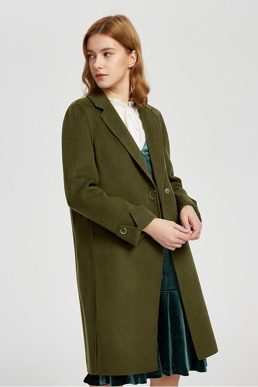 Eifini伊芙丽 军绿色简约气质大衣 10172 商品图1