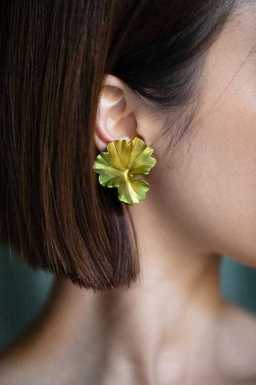 独角鹿西洋古董珠宝首饰法国珠宝设计大师JAR出品钛合金耳环一对 商品图1