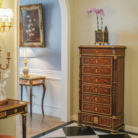 国内现货独角鹿西洋古董家具拿破仑三世DIEHL工坊翻盖边柜写字台