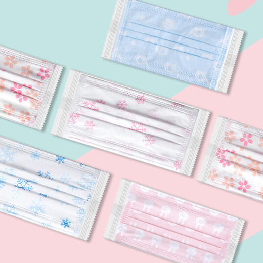 稳健（Winner）儿童尺寸口罩30只/袋 独立包装一次性防尘防花口罩 粉粉兔 商品图3