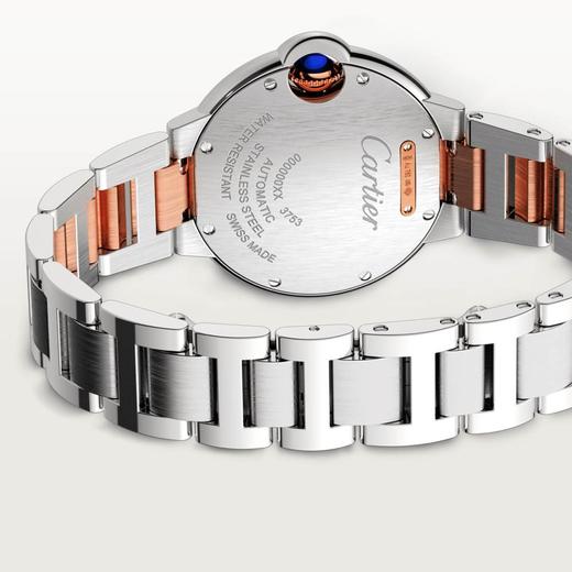 卡地亚 Cartier Ballon Bleu de Cartier 蓝气球腕表 33毫米 精钢色 - 玫瑰K金 自动上链 W3BB0023 商品图4