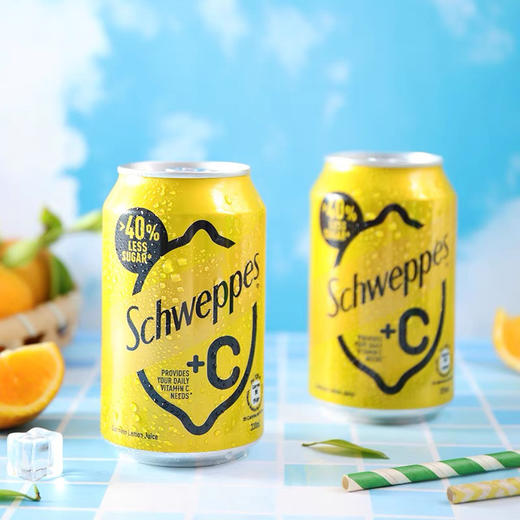 罐装香港版玉泉忌廉味西柚汽水+C柠檬低糖苏打汽水迷你饮料330ml 商品图3