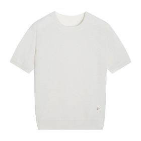 100羊绒础款圆领短袖套头CWF103176C