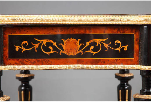 独角鹿西洋古董家具铜鎏金细木镶嵌翻盖式多功能欧式梳妆台化妆桌 商品图4