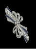 独角鹿西洋古董珠宝首饰法国铂金镶嵌蓝宝石钻石蝴蝶结造型胸针 商品缩略图3