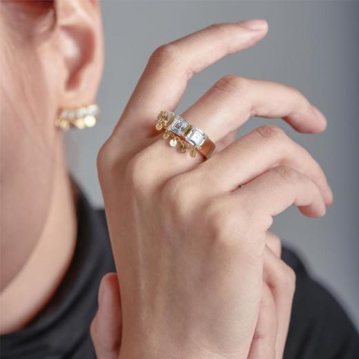 真言系列 六字真言银镀金镶嵌锆石戒指  醍醐xZEEMOU ZENG原创设计 商品图2