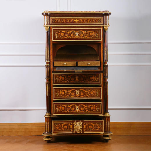 国内现货独角鹿西洋古董家具拿破仑三世DIEHL工坊翻盖边柜写字台 商品图4