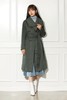 ESTELLICA 灰绿宽松双面呢腰带大衣 10129 商品缩略图0