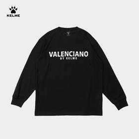 卡尔美长袖T恤男2022新款圆领宽松字母长T纯棉