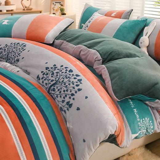 冬季加厚绒四件套加绒保暖珊瑚绒被套法兰绒床单被罩床上用品exo9 商品图9