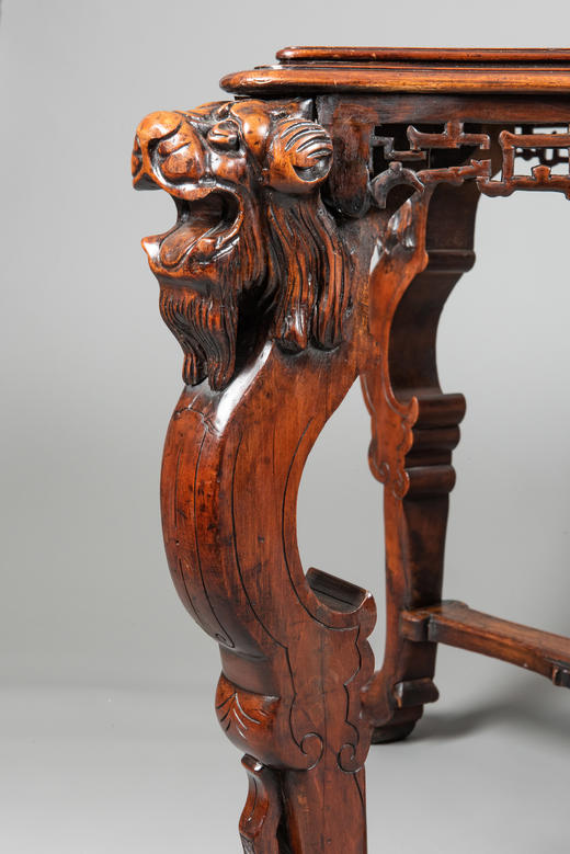 国内现货独角鹿西洋古董家具法国维多风格多宝镶嵌胡桃木餐桌茶几 商品图4