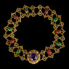 独角鹿西洋古董珠宝首饰1870年代英国紫水晶钻石珍珠珐琅黄金项链 商品缩略图0