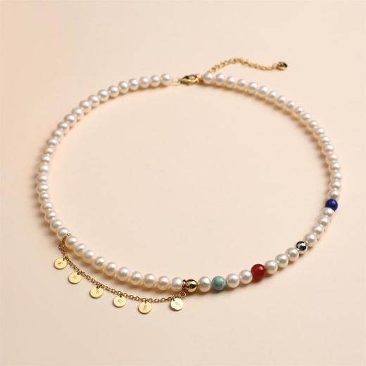 真言系列 六字真言珍珠项链 配绿松石红玛瑙青金石 醍醐xZEEMOU ZENG原创设计 商品图2