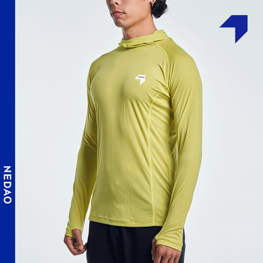 速干跑步长袖T恤 NEDAO内道 男女 带帽长袖 跑步马拉松越野跑 商品图1