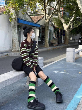 秋冬复古条纹水貂绒毛衣也太好看了把！中毒❗