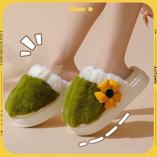 踩屎感棉拖鞋女秋冬季室内家居家用新款厚底防滑毛绒保暖拖鞋男士exo2 商品图7