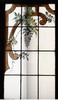 独角鹿西洋古董法国新艺术时期出品水滨花鸟主题彩绘玻璃花窗一对 商品缩略图1