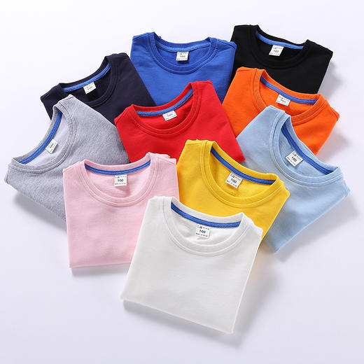 【纯棉的穿着才舒服】儿童卫衣秋季新款男童韩版圆领套头衫女童纯色宽松长袖上衣潮 商品图0