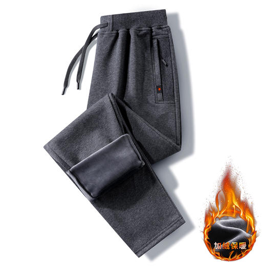 【新款DSK】大依优型大码加绒裤子男士休闲长裤卫裤宽松运动裤冬款松紧腰 商品图5