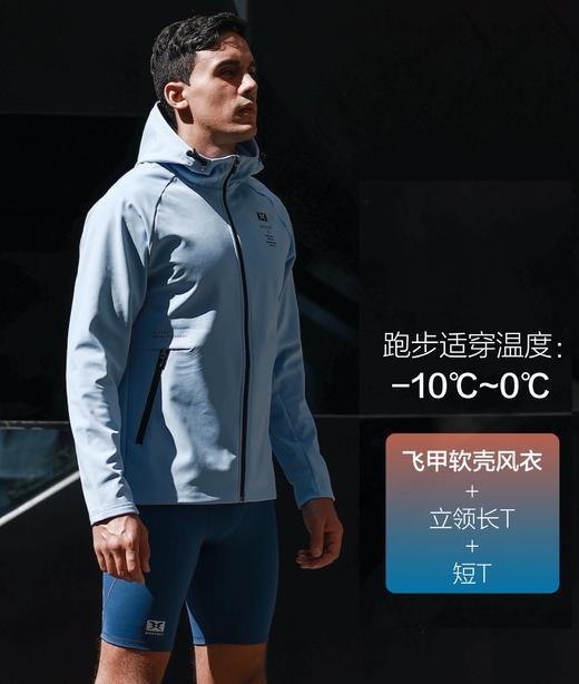 BODYWIT飞甲男软壳防风防水轻量保暖跑步风衣 商品图1